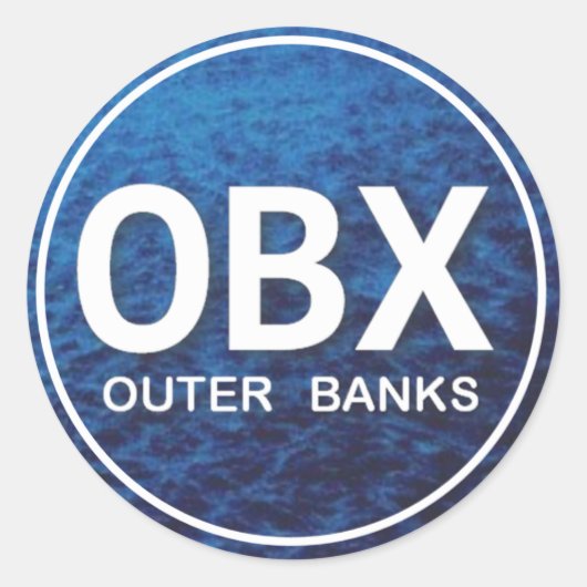 OBX Beach Label Sticker (Voorkant)