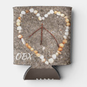 OBX Beach NC Seashell Hart Vredesbord Blikjeskoeler (Voorkant)