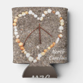 OBX Beach NC Seashell Hart Vredesbord Blikjeskoeler (Achterkant)