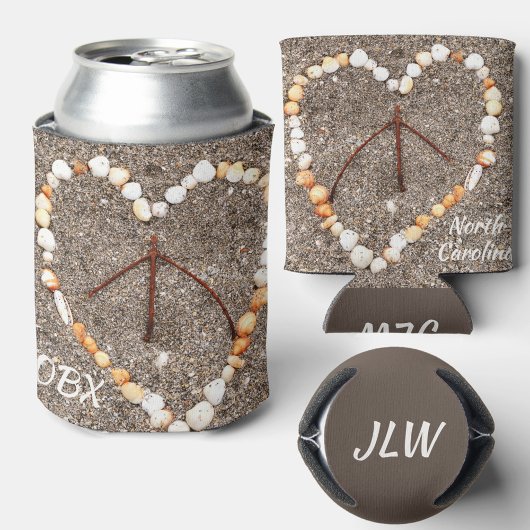 OBX Beach NC Seashell Hart Vredesbord Blikjeskoeler