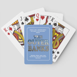 OBX Beach tekst en steden Pokerkaarten