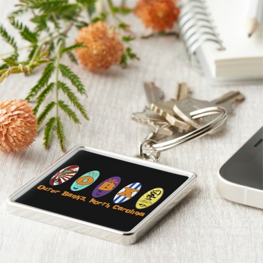 OBX Buiten het Surf Sleutelhanger van de raad van (Zijkant)