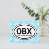 OBX Buitenbanken NC Blauw Briefkaart (Staand voorkant)