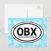 OBX Buitenbanken NC Blauw Briefkaart (Voorkant / Achterkant)