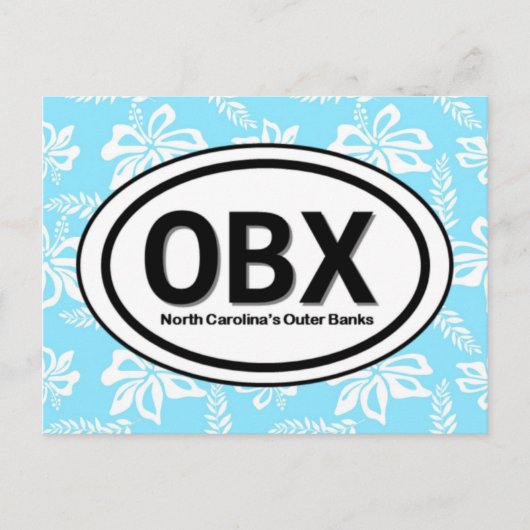 OBX Buitenbanken NC Blauw Briefkaart (Voorkant)