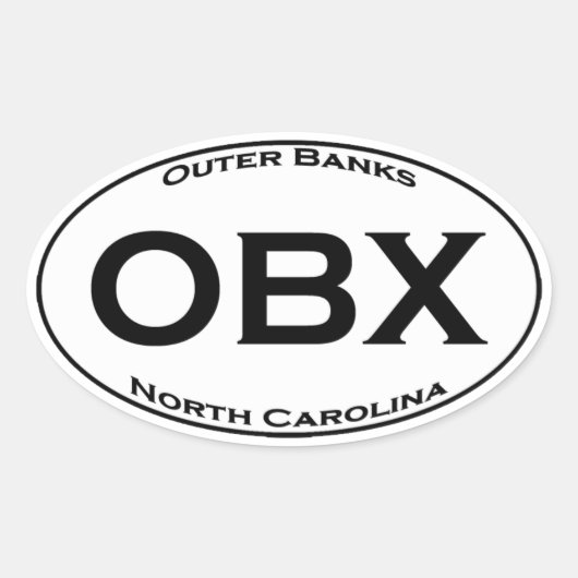 OBX - Buitenbanken NC Euro Style Oval Logo Ovale Sticker (Voorkant)