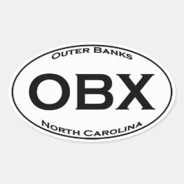 OBX - Buitenbanken NC Euro Style Oval Logo Ovale Sticker