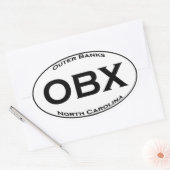 OBX - Buitenbanken NC Euro Style Oval Logo Ovale Sticker (Envelop)