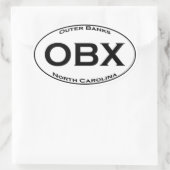 OBX - Buitenbanken NC Euro Style Oval Logo Ovale Sticker (Tas)