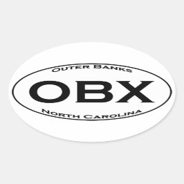 OBX - Buitenbanken NC Euro Style Oval Logo Ovale Sticker