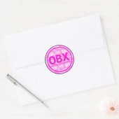 OBX Buitenbanken NC Roze Bloem Stickers (Envelop)
