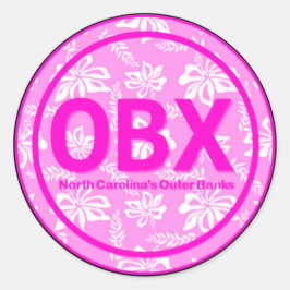 OBX Buitenbanken NC Roze Bloem Stickers