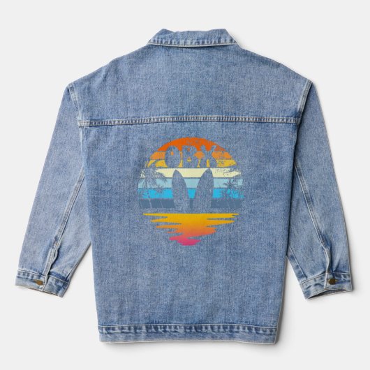 OBX Buitenbanken North Carolina Retro Sunset OBX Denim Jacket (Achterkant)
