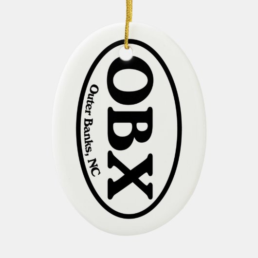 OBX Buitenbanken Ovaal Keramisch Ornament (Voorkant)
