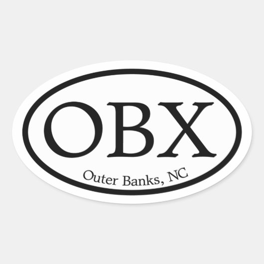 OBX Buitenbanken Ovaal Ovale Sticker (Voorkant)