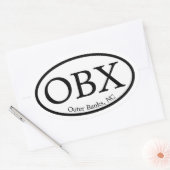OBX Buitenbanken Ovaal Ovale Sticker (Envelop)