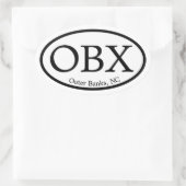 OBX Buitenbanken Ovaal Ovale Sticker (Tas)