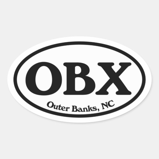 OBX Buitenbanken Ovaal Ovale Sticker (Voorkant)