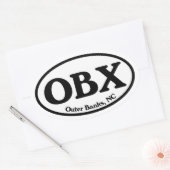 OBX Buitenbanken Ovaal Ovale Sticker (Envelop)