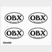 OBX Buitenbanken Ovaal Ovale Sticker (Vel)