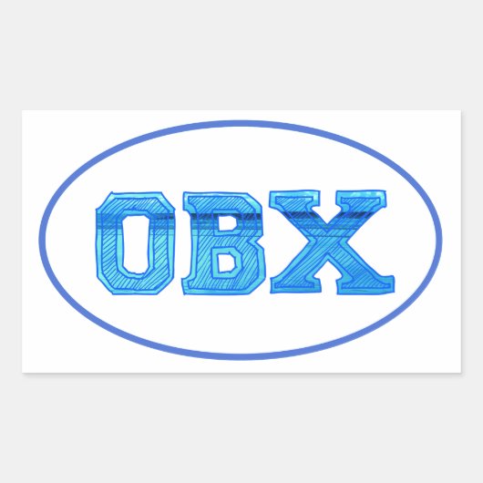 OBX Buitenbanken Rechthoekige Sticker (Voorkant)