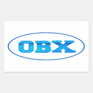 OBX Buitenbanken Rechthoekige Sticker