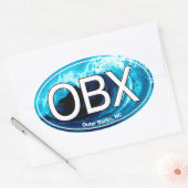 OBX Buitenbanken Wave Ovaal Ovale Sticker (Envelop)
