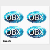 OBX Buitenbanken Wave Ovaal Ovale Sticker (Vel)