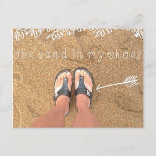OBX Buitenbanken Zand In mY schoenen strand van NC Briefkaart