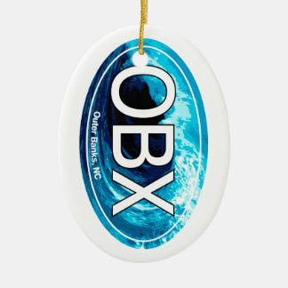 OBX Buitenste banken Wave Oval Keramisch Ornament