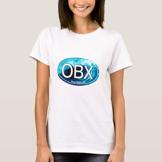 OBX Buitenste banken Wave Oval T-shirt (Voorkant)