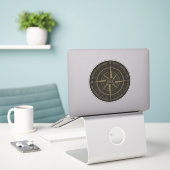 OBX Compass Buiten banken  Gold Black Sticker (Laptop op bureau)