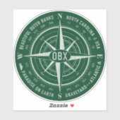 OBX Compass Buiten banken  wit donkergroen Sticker (Vel)