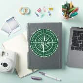 OBX Compass Buiten banken  wit donkergroen Sticker (iPad Cover)