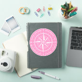 OBX Compass Buiten banken  Wit Roze Sticker (iPad Cover)