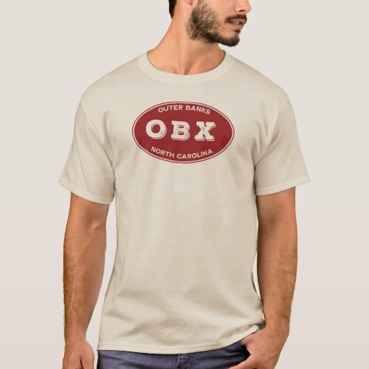 OBX Effen Ovaal in Rood T-shirt (Voorkant)