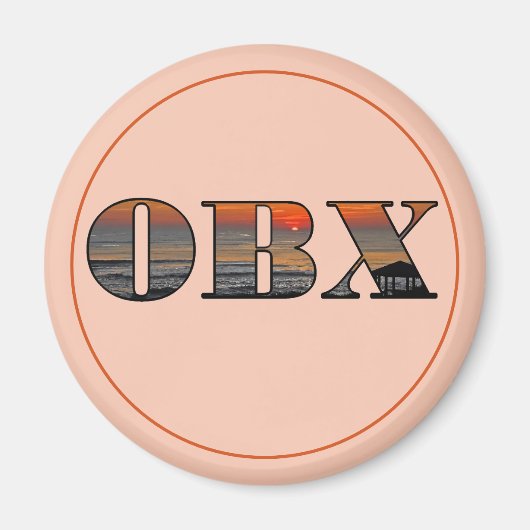 OBX Gazebo Sunrise Tekst Magneet (Voorkant)