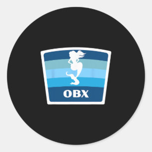 Obx North Carolina Nc Zeemeermin Outer Nks Vakanti Ronde Sticker
