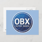 OBX Outer Banks Beach Label Briefkaart (Voorkant / Achterkant)