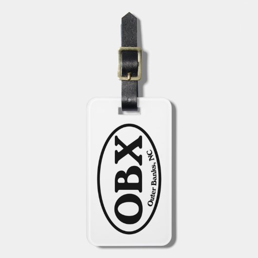 OBX Outer Banks Ovaal Bagagelabel (Voorkant verticaal)