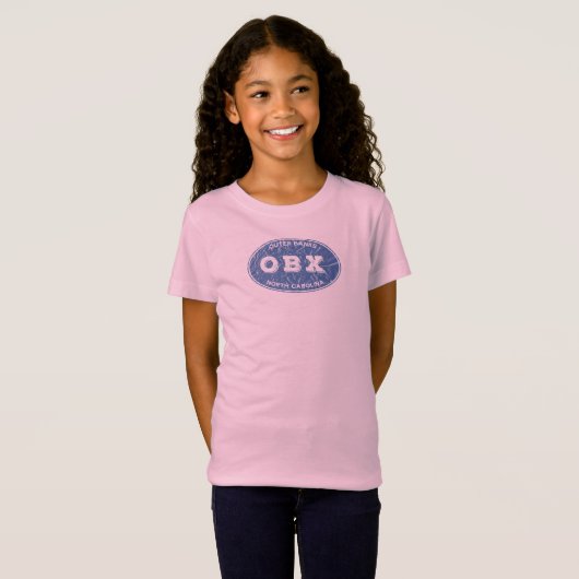 OBX oval distressed T-shirt (Voorkant volledig)