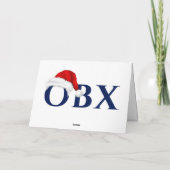 OBX Santa Hoed en Lichten Kerstmis Feestdagen Kaart (Achterkant)