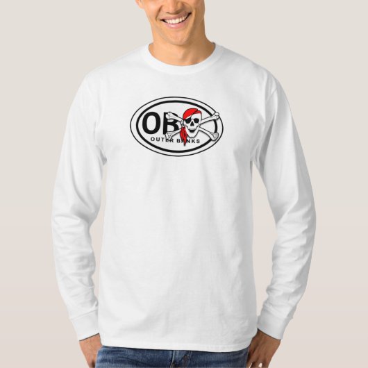 OBX Skull en Crossbones Pirate Shirt (Voorkant)