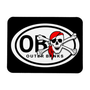 OBX Skull en Crossbones Piratenmagneet Magneet