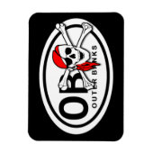 OBX Skull en Crossbones Piratenmagneet Magneet (Verticaal)