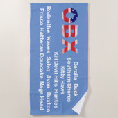 OBX-vlaggentekst met tinten Strandlaken (Voorkant)