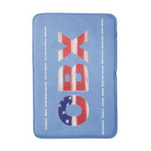 OBX-vlagtekst en -tinten Badmat (Voorkant Verticaal)