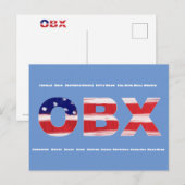 OBX-vlagtekst en -tinten Briefkaart (Voorkant / Achterkant)