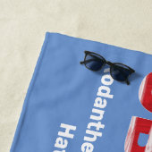 OBX-vlagtekst en -tinten Strandlaken (In situ)