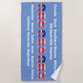 OBX-vlagtekst en -tinten Strandlaken (Voorkant)